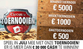 Op Circus.be kan je in juli meer dan 30.000 euro cash verdienen tijdens diverse unieke zomertornooien