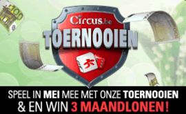 Toernooien in mei : Win 3 maandlonen op Circus.be!